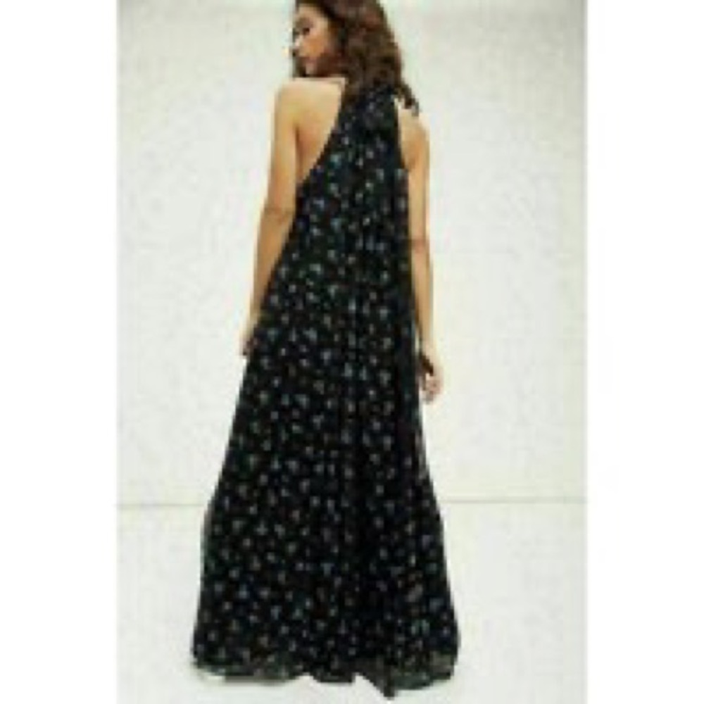 Free People The Edge Of Love Jumpsuit Black Motif Sz XS - Picture 3 of 10